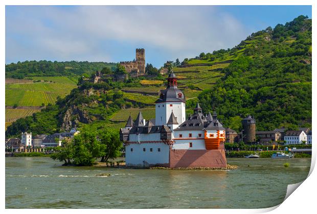 Pfalzgrafenstein Castle. near Kaub in the middle o Print by Philip Enticknap