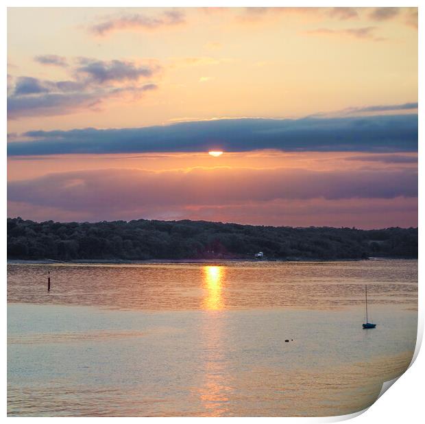 Sunset Wootton Creek Isle of Wight  Print by Philip Enticknap
