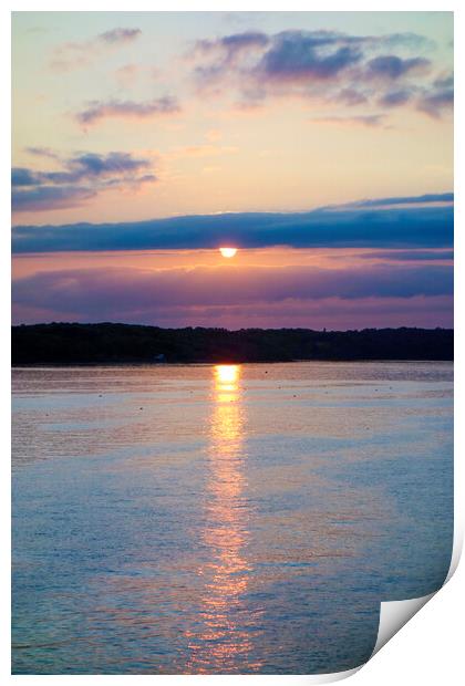 Sunset Wootton Creek Isle of Wight  Print by Philip Enticknap