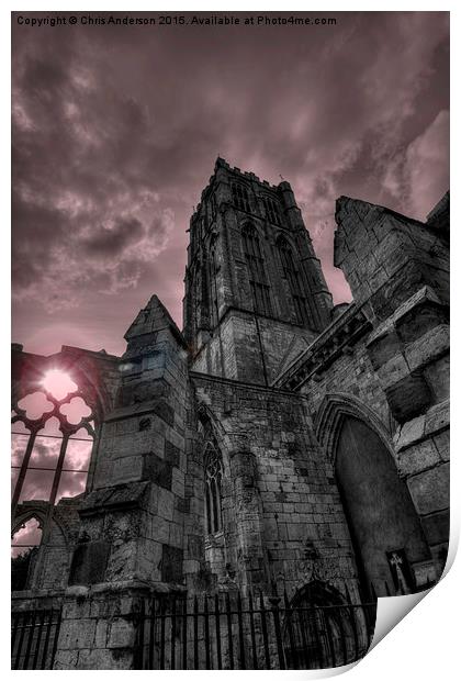 Howden Church Ruins Print by Chris  Anderson