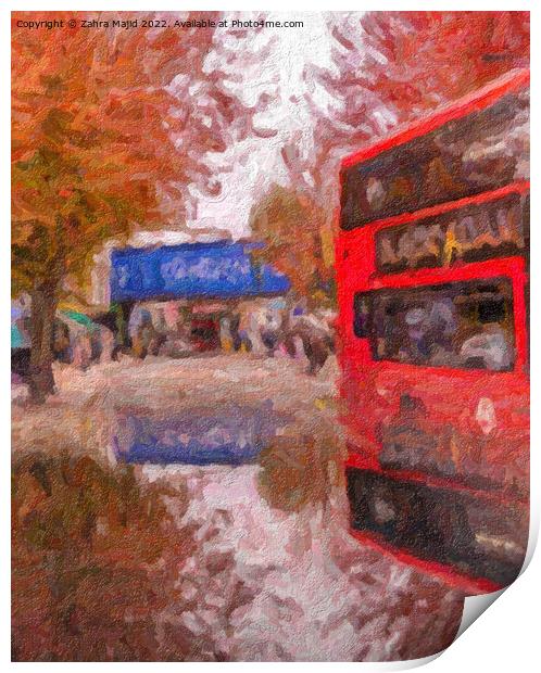 Textured Canvas Effect on Camden Town Print by Zahra Majid
