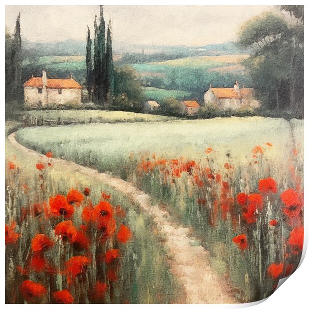 Poppy Fields A Print by Zahra Majid