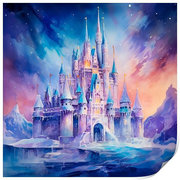 Magical Castle Print by Zahra Majid