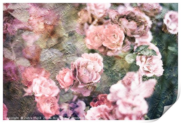 Smudge Floral Collage Print by Zahra Majid