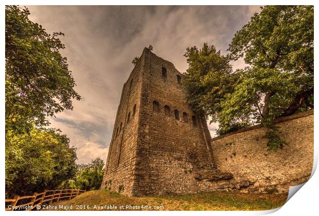 St Leonards Tower a Realistic Perspective Print by Zahra Majid