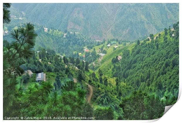 Serene Foggy Kalabagh View                        Print by Zahra Majid