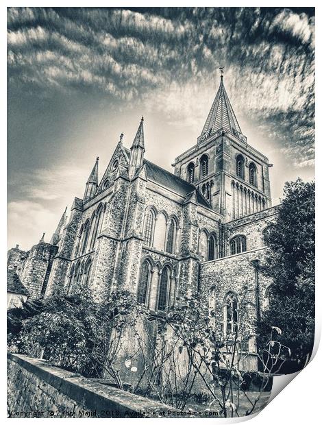 Rochester Cathedral Print by Zahra Majid