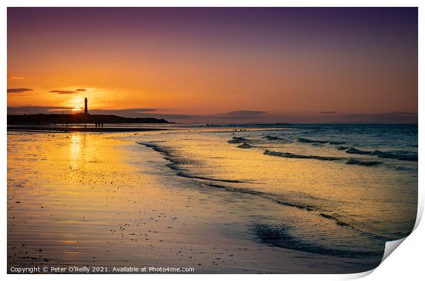 Sunset at Lossiemouth Print by Peter O'Reilly
