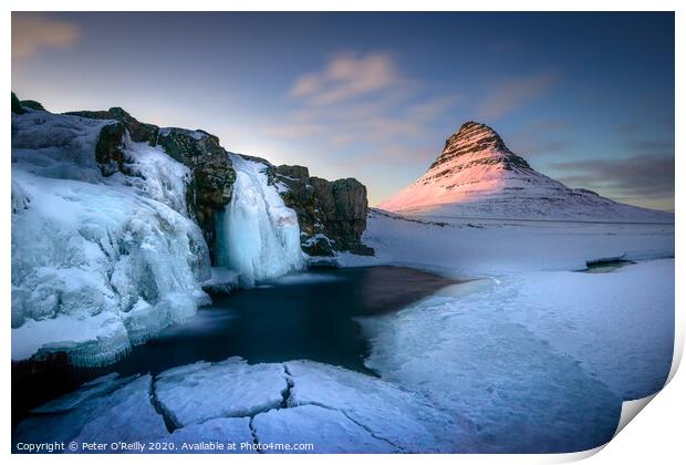 Kirkjufell at Sunset Print by Peter O'Reilly