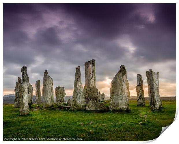Callanish Standing Stones Print by Peter O'Reilly