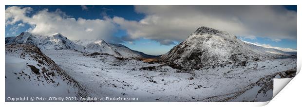 Pen-Yr-Ole-Wen and Nant Ffrancon Pass Print by Peter O'Reilly