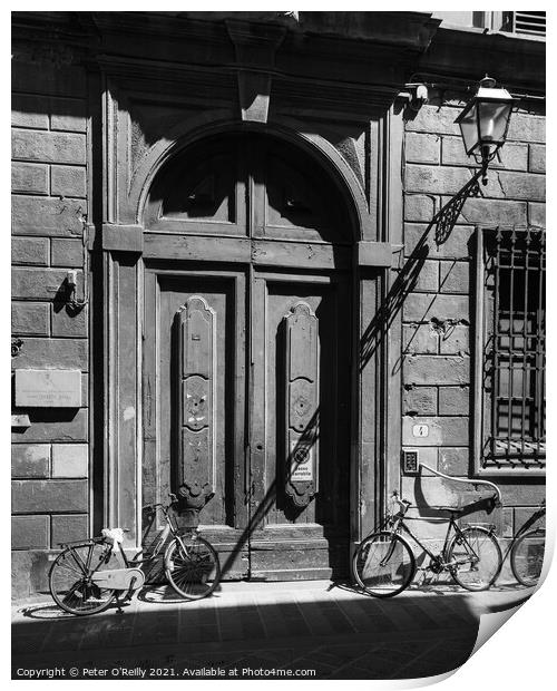 Doorway in Florence Print by Peter O'Reilly