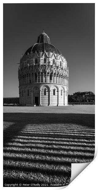 The Baptistry, Pisa Print by Peter O'Reilly
