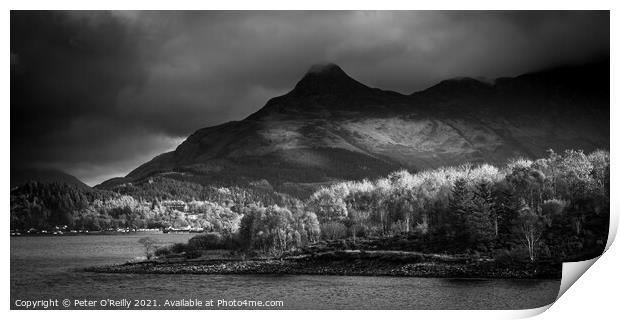 Gathering Storm, Glen Coe Print by Peter O'Reilly
