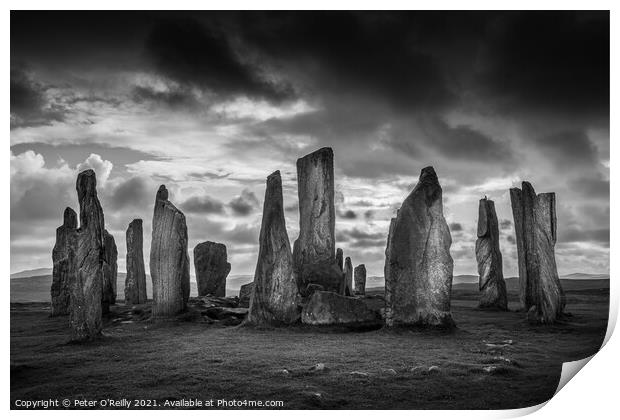 Callanish Standing Stones Print by Peter O'Reilly