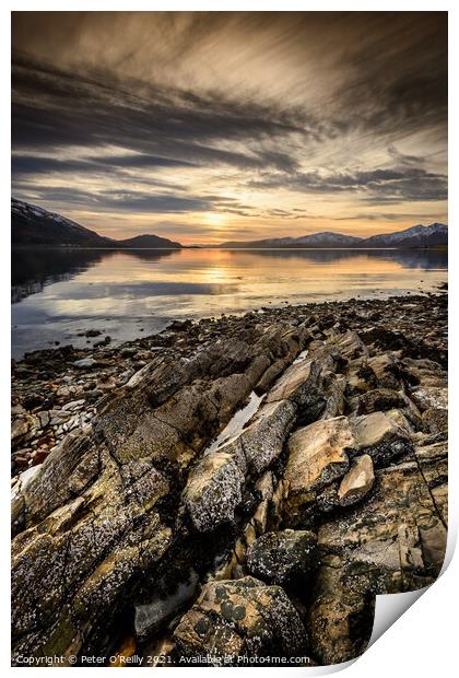Sunset, Loch Lochy Print by Peter O'Reilly