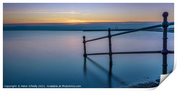 Marine Lake Sunset, West Kirby Print by Peter O'Reilly