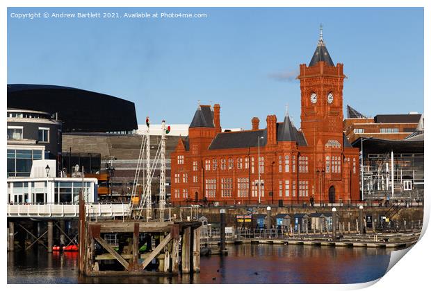Pierhead Building at Cardiff Bay. Print by Andrew Bartlett