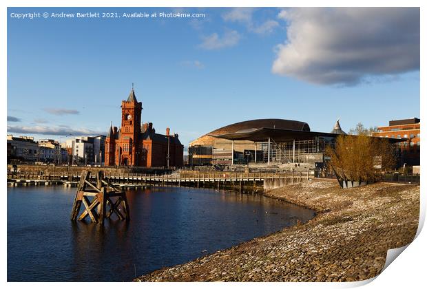 Cardiff Bay waterfront, South Wales, UK Print by Andrew Bartlett