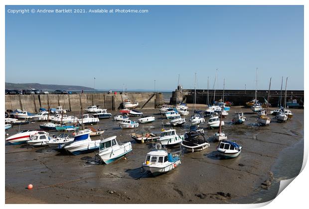 Saundersfoot harbour, Pembrokeshire, West Wales, UK Print by Andrew Bartlett