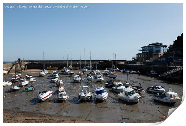 Saundersfoot harbour, Pembrokeshire, West Wales, UK Print by Andrew Bartlett