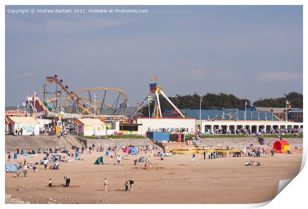 Coney Beach at Porthcawl, UK. Print by Andrew Bartlett