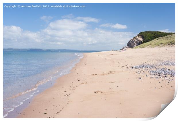 Caldey Island beach, Tenby, Pembrokeshire, UK Print by Andrew Bartlett