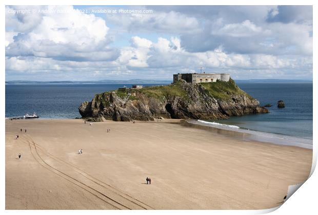 St Catherines Island, Tenby, Pembrokeshire, UK Print by Andrew Bartlett