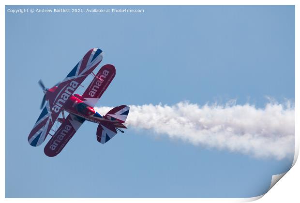 Richard Goodwin 'Pitts Special' at Swansea, UK Print by Andrew Bartlett