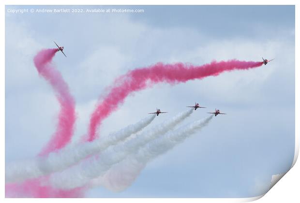 The Red Arrows at RAF Cosford. Print by Andrew Bartlett