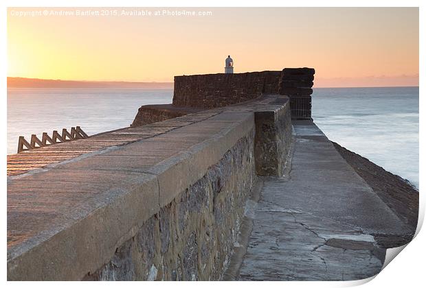 Porthcawl sunrise Print by Andrew Bartlett