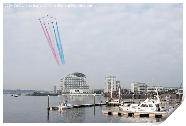  Red Arrows flyover Print by Andrew Bartlett