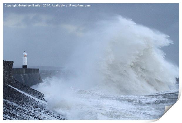  Porthcawl lighthouse, South Wales, UK. Print by Andrew Bartlett