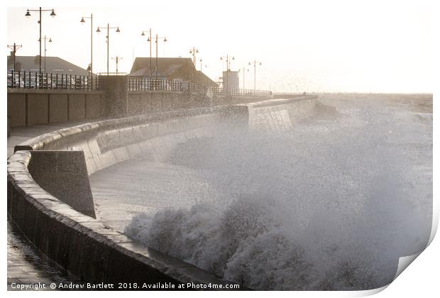 Stormy weather at Porthcawl, UK Print by Andrew Bartlett