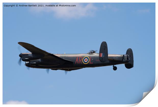 Avro Lancaster PA474 Print by Andrew Bartlett