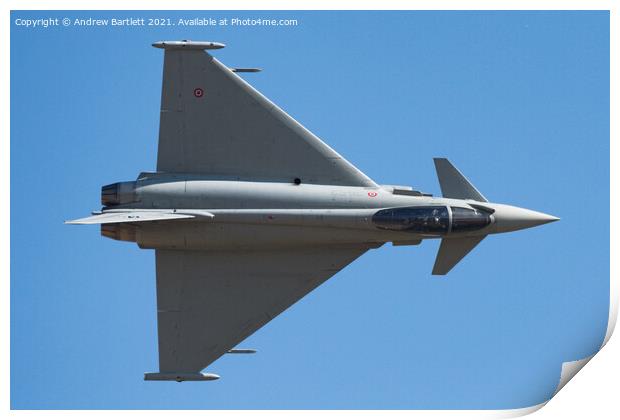 Eurofighter F-2000A Typhoon, Italian Air Force, RSV. Print by Andrew Bartlett