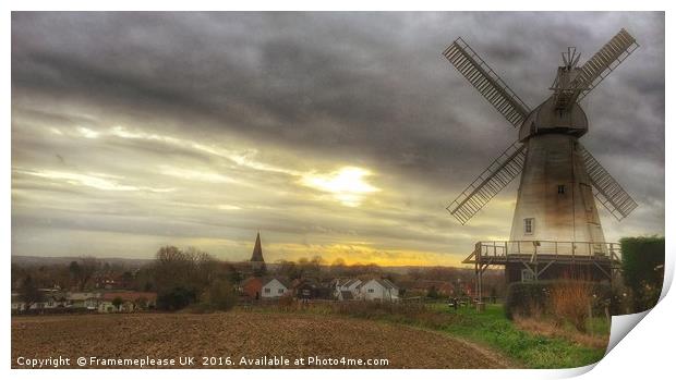 Woodchurch Windmill  Print by Framemeplease UK