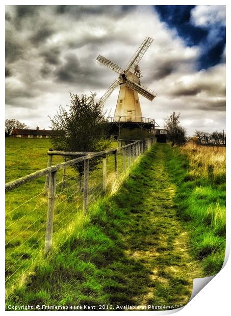Woodchurch Windmill Print by Framemeplease UK