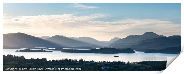 Loch Lomond Print by Kay Roxby