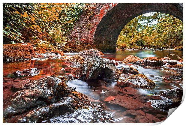 Bridge river Print by Sebastien Coell