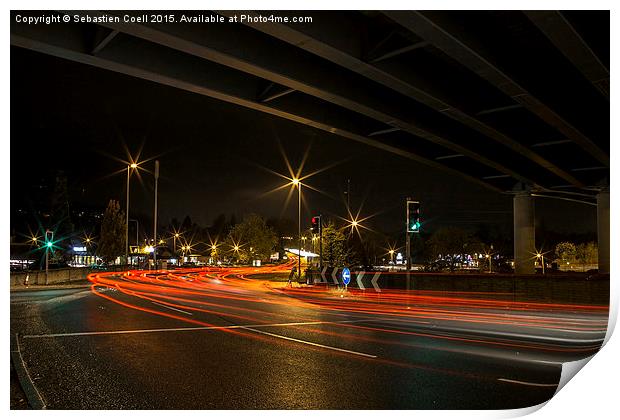 South devon link road Print by Sebastien Coell