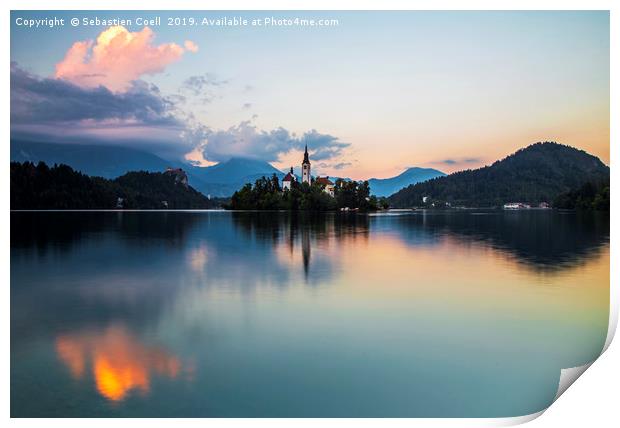 Lake Bled slovenia photo Print by Sebastien Coell