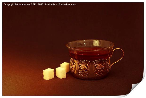  Cap of tea and sugar Print by Artnethouse SPRL
