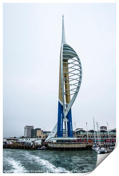 EMIRATES SPINNAKER TOWER Print by Paul Chambers
