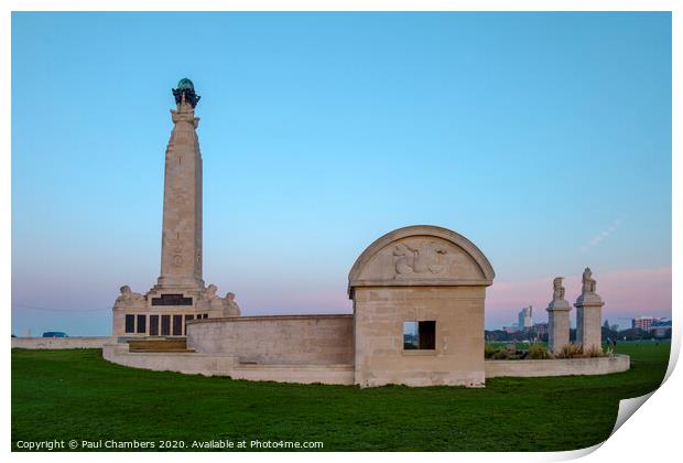 Portsmouth Naval Memorial Print by Paul Chambers