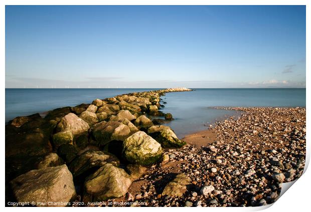 Majestic Sea Defence in Rhos On Sea Print by Paul Chambers