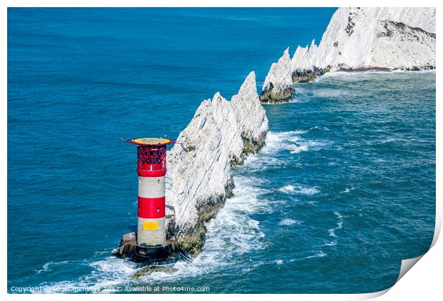 The Needles Lighthouse Print by Paul Chambers