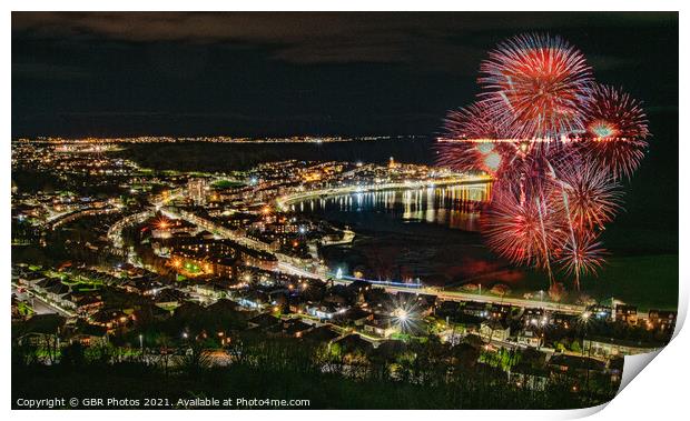 Cardwell Bay Fireworks Print by GBR Photos