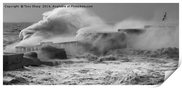 Winter Storm, Hastings, East Sussex Print by Tony Sharp LRPS CPAGB