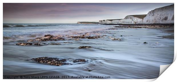 INCOMING TIDE - BIRLING GAP,EAST SUSSEX Print by Tony Sharp LRPS CPAGB
